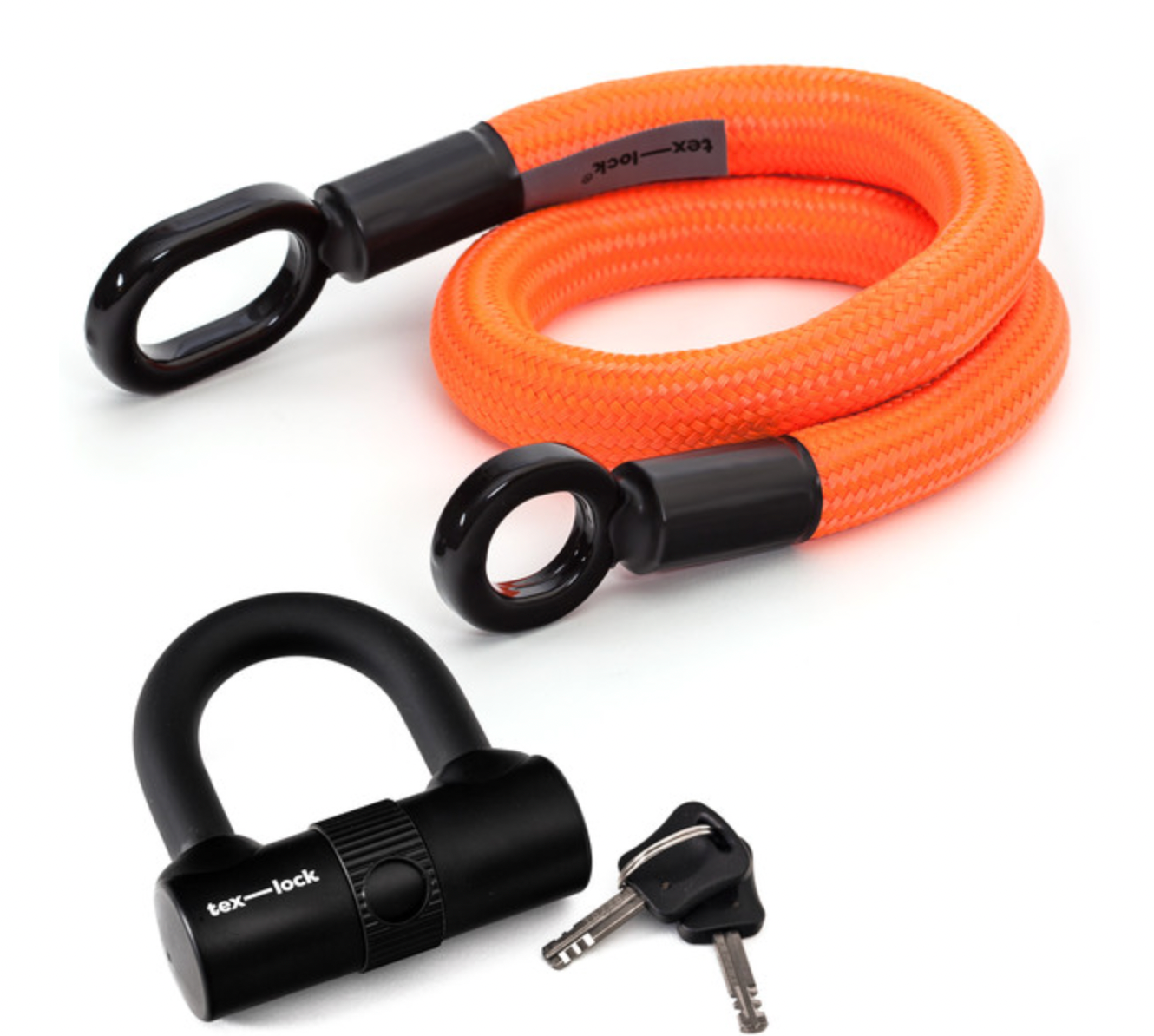 tex lock eyelet Schloss - U Lock, acid orange