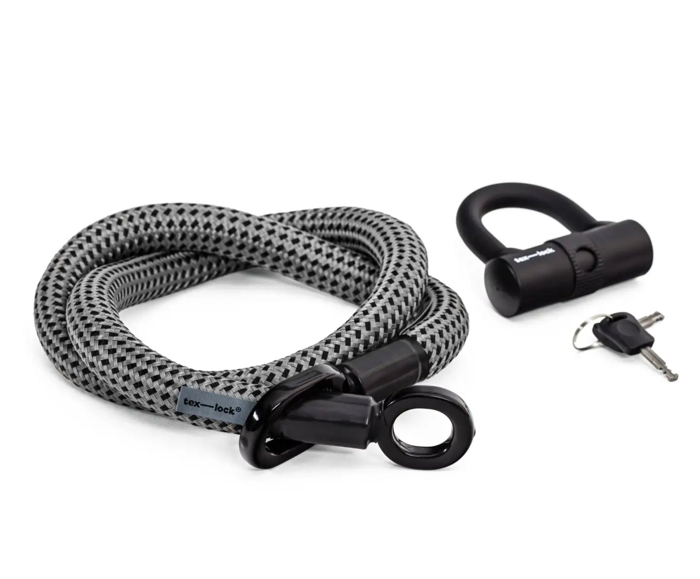tex lock eyelet Schloss - U Lock, grau/schwarz